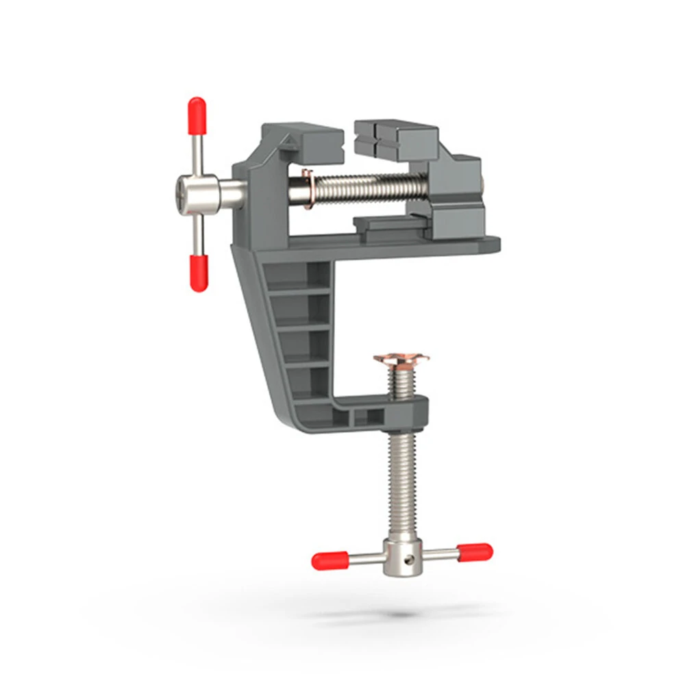 1PCS Upgraded Mini Aluminum Alloy Bench Table Clamp-on Vise Clamp Fixed Tool for Woodworking / Metalworking / Cutting Conduit / Drilling (image for) 1PCS Upgraded Mini Aluminum Alloy Bench Table Clamp-on Vise Clamp Fixed Tool for Woodworking / Metalworking / Cutting Conduit / Drilling